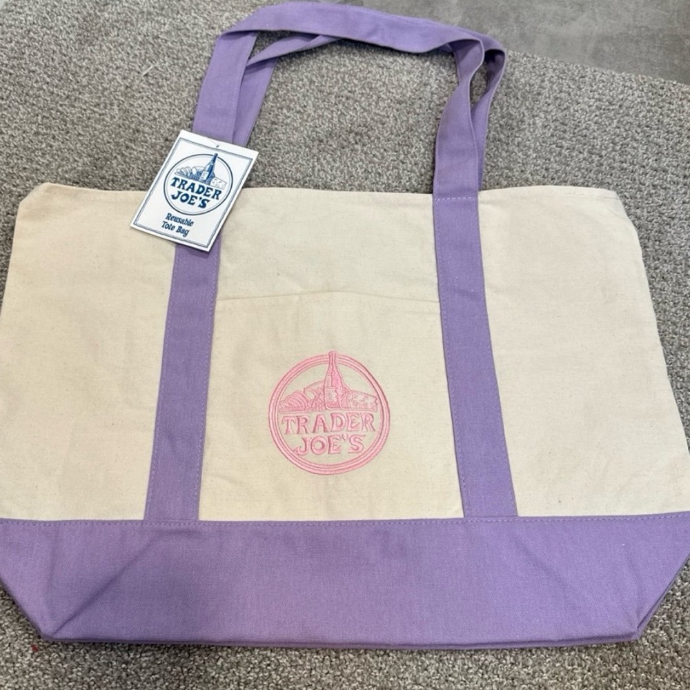 Trader Joe’s large lavender tote